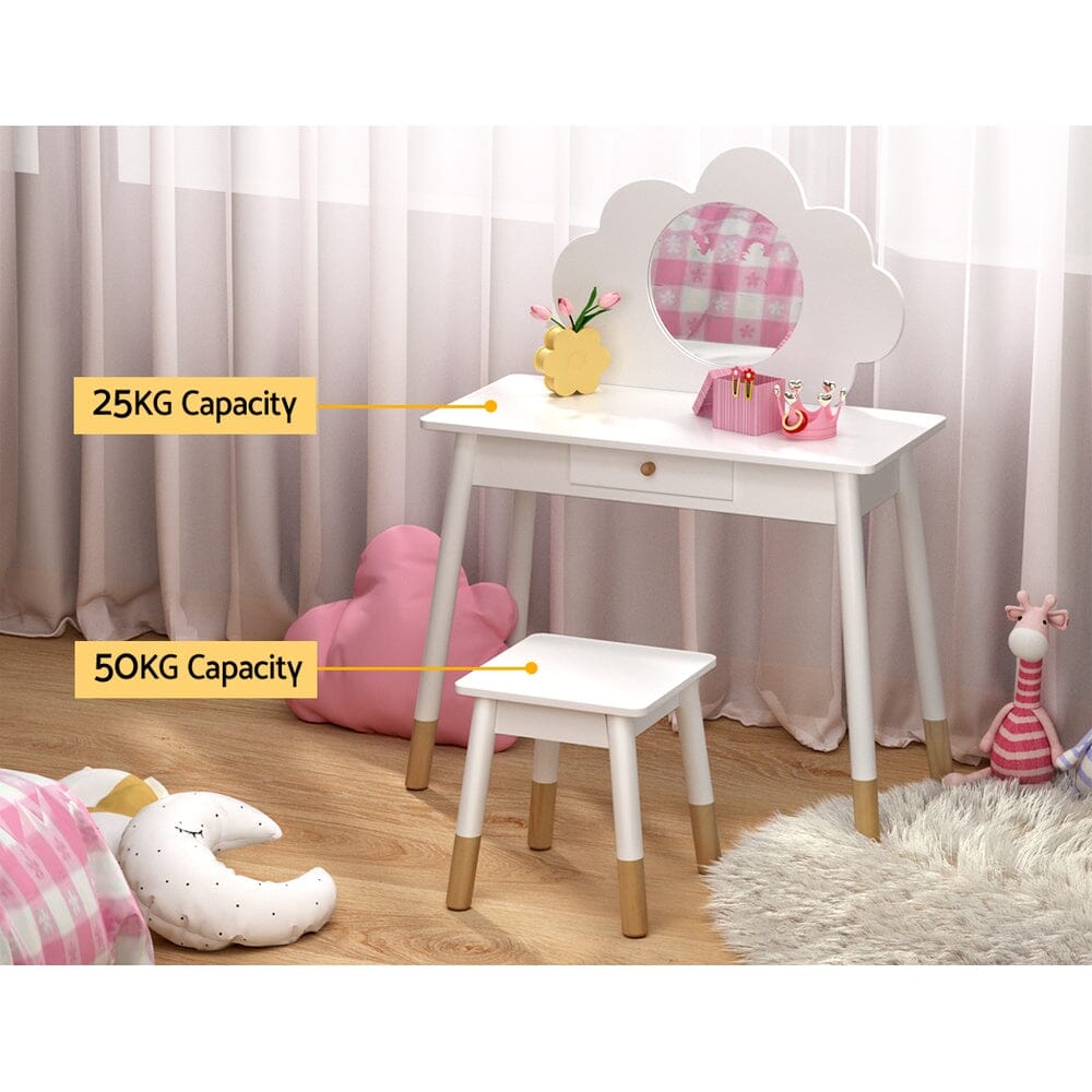 Kids vanity table and chair best sale