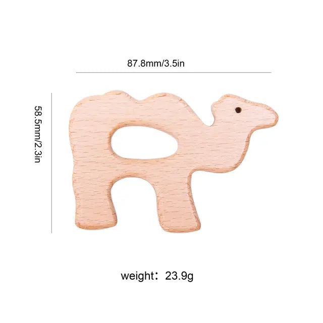 Wooden Teethers - Animal Shaped Baby Teething Toys Camel