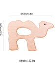 Wooden Teethers - Animal Shaped Baby Teething Toys Camel