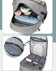 3-in-1 Unisex Nappy Bag Backpack with Foldable Changing Pad Diaper Wet Bags Baby Stork 