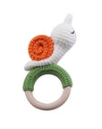 Cute Snail Crochet Animal Rattles handmade