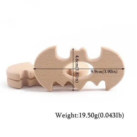 Wooden Teethers - Animal Shaped Baby Teething Toys Batman