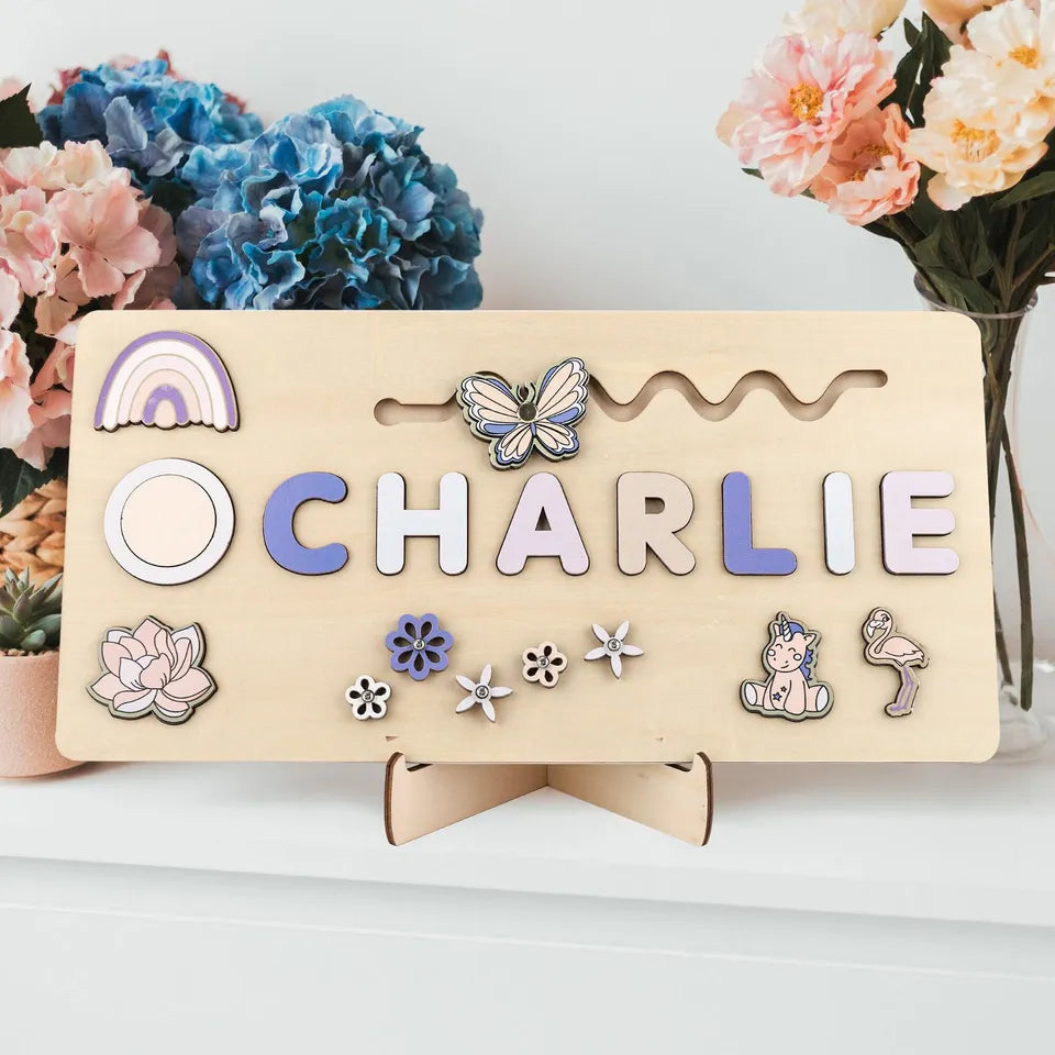 Custom Personalised Name Puzzle - Educational Wooden Toy