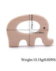 Wooden Teethers - Animal Shaped Baby Teething Toys elephant