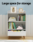 Kids Bookshelf 3 Tiers Storage Children Bookcase Toys Organiser Drawer