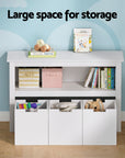  Kids Bookshelf 3 Drawers Storage Children Bookcase Toy Organiser Display