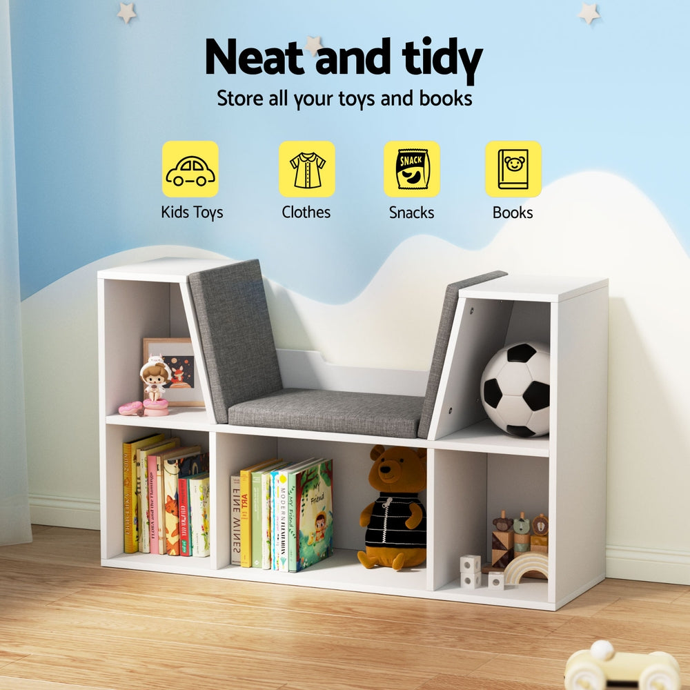 Kids Bookshelf Bookcase Toys Box Shelves Storage Cabinet Container Children Organiser