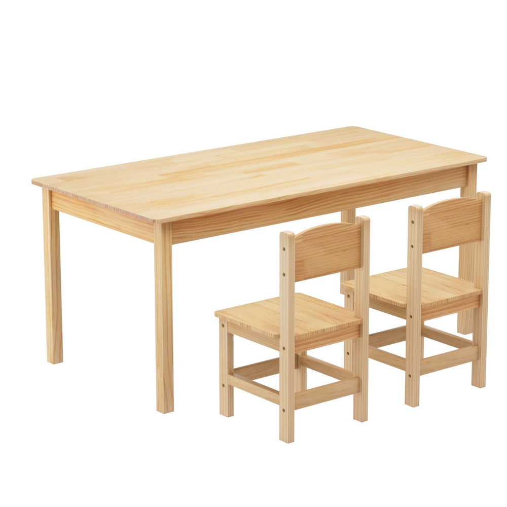 Kids Table and 2 Chairs Set | Durable Pinewood Furniture for Play &amp; Learning