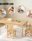 Toddler & Kids Table and 2 Chairs Set Pinewood - ideal Desk