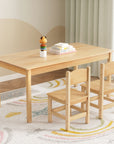 Toddler & Kids Table and 2 Chairs Set Pinewood - ideal Desk