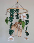 Giraffe Mum & Calf Crib Mobile | Jungle Safari Nursery Decor