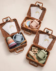 Elegant Vintage-Inspired Baby Gifting Basket Set in Mint