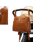 Luxury Compact Vegan Leather Diaper Bag