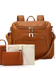 Luxury Compact Vegan Leather Diaper Bag