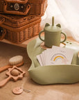 Elegant Vintage-Inspired Baby Gifting Basket Set in Mint