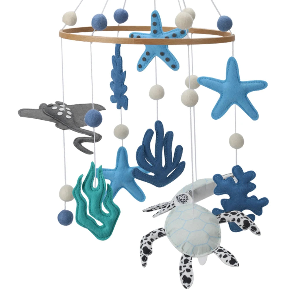 Under The Sea Felt Baby Mobile - Ocean Turtles & Ray