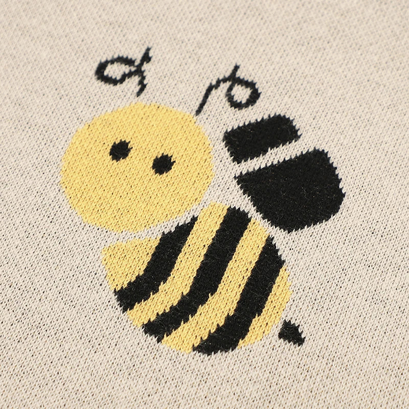 Soft Knit Busy Bee Baby Blanket | 100% Cotton, 70x90cm