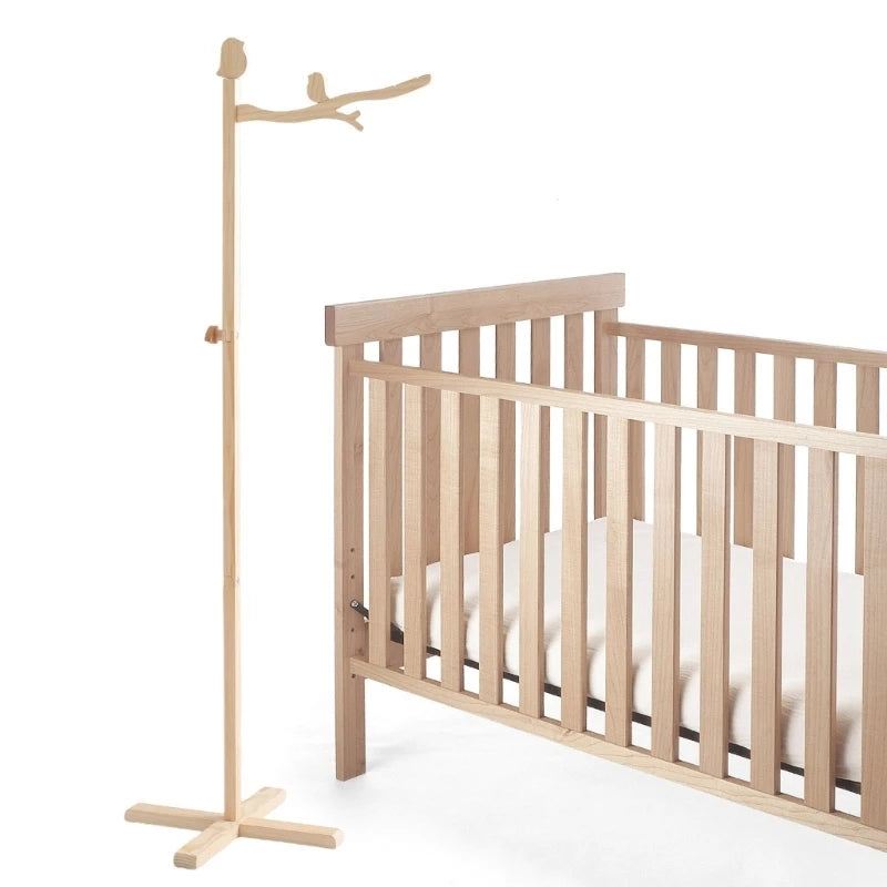 Elegant Wooden Cot Arm for Nursery Mobiles - Floor Stand Design