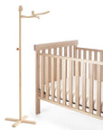 Elegant Wooden Cot Arm for Nursery Mobiles - Floor Stand Design