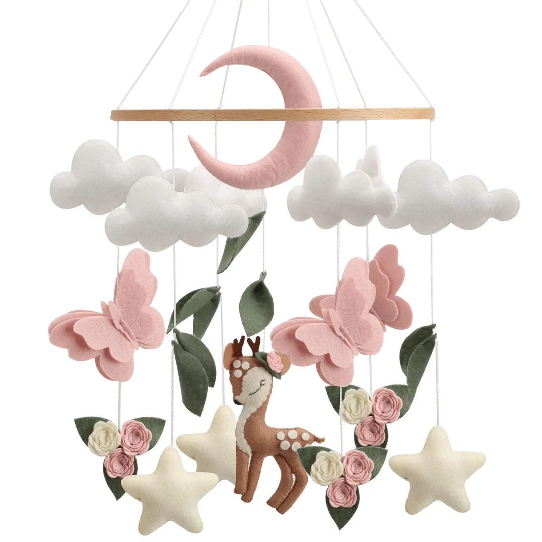 Woodland Deer &amp; Butterfly Nursery Mobile | Baby Shower Gift