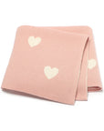 Soft Knit Love Heart Baby Blanket | 100% Cotton, 70x90cm