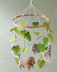 Safari Adventure Nursery Mobile with Felt Animal