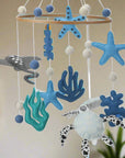 Under The Sea Felt Baby Mobile - Ocean Turtles & Ray 