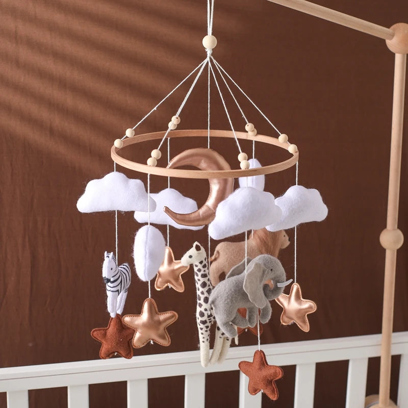 Nursery Mobile Elephant, Lion, giraffe, zebra on safari