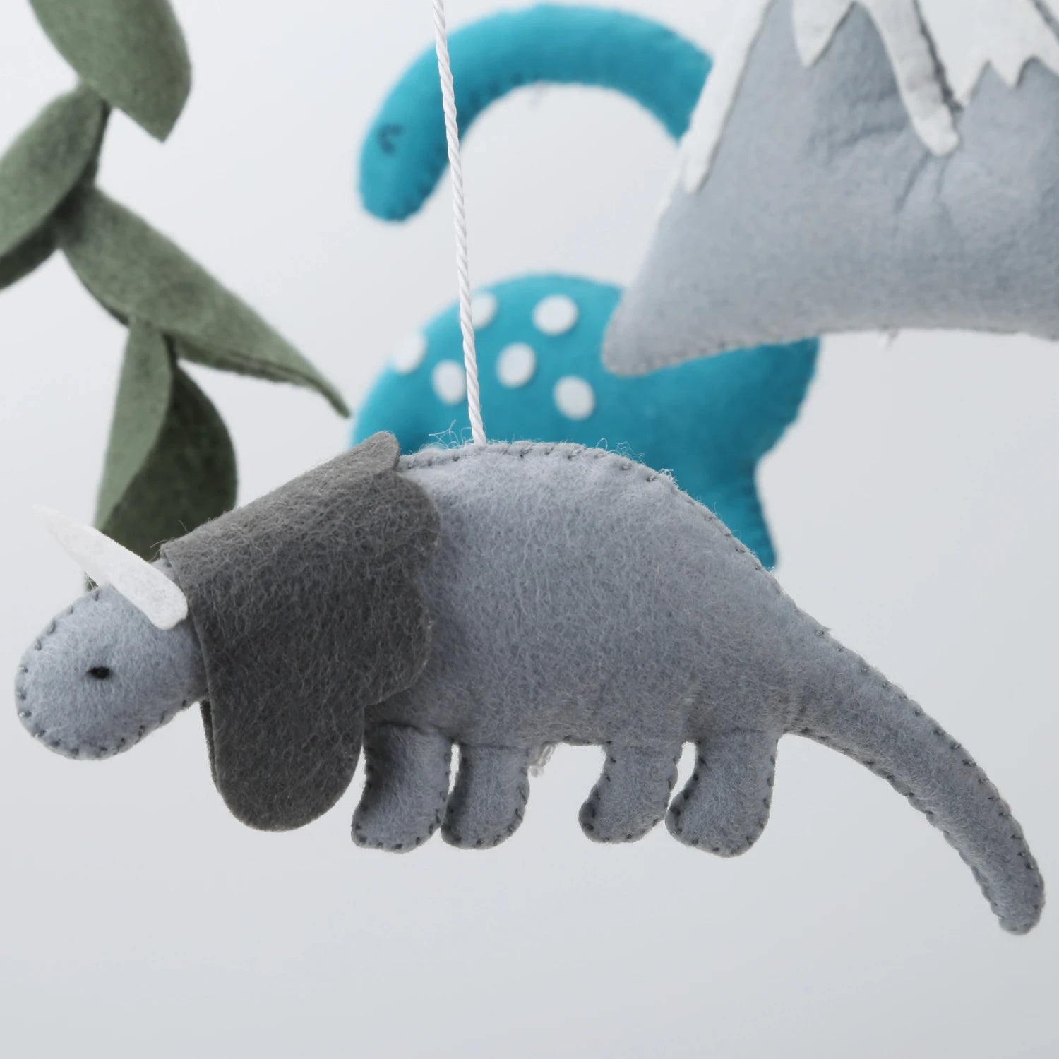 Premium Dinosaur Felt Baby Mobile | Jurassic Nursery Hanging Decor 