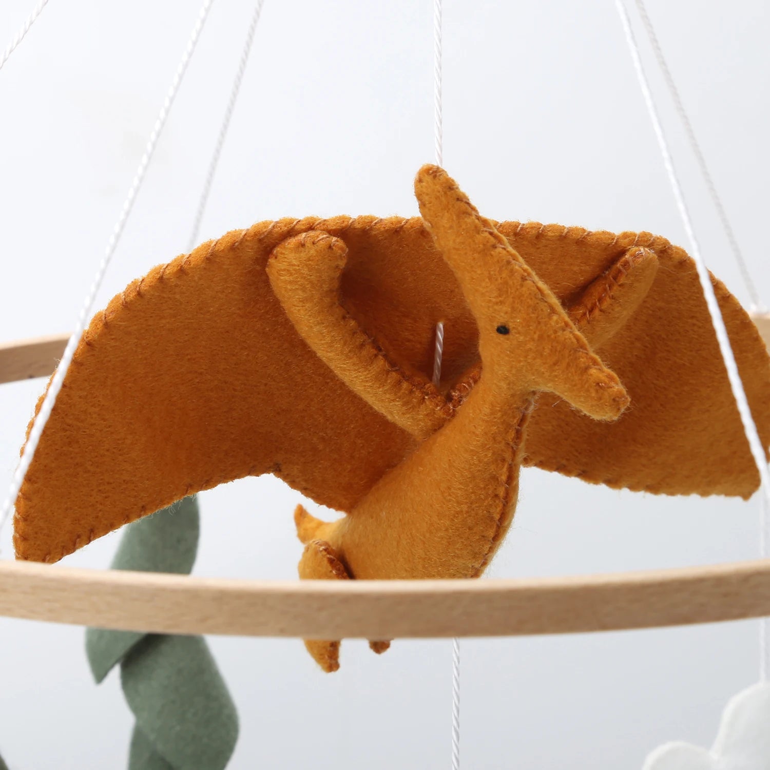 Premium Dinosaur Felt Baby Mobile | Jurassic Nursery Hanging Decor 