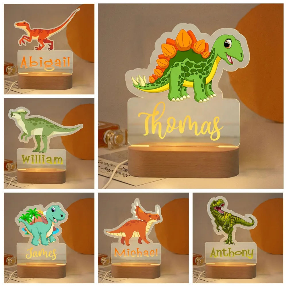 Create Magical Moments with Our Personalised Dinosaur Night Light!&nbsp;🦕