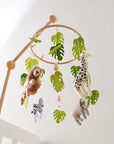 Safari Adventure Nursery Mobile with Felt Animal