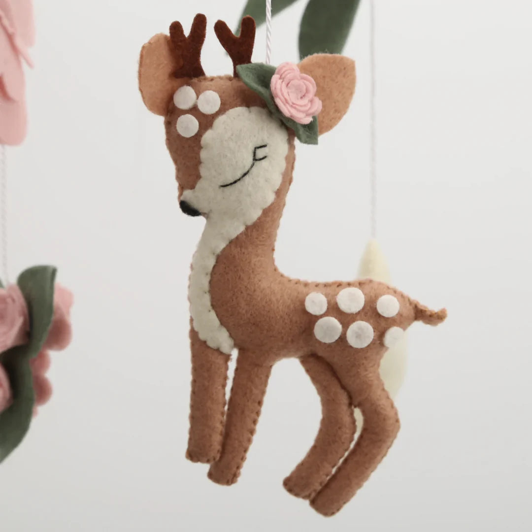 Woodland Deer &amp; Butterfly Nursery Mobile | Baby Shower Gift