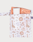 2pcs Cute Travel Wet Dry Bag Set - Waterproof & Portable for Beach, Pool, Nappies, and more