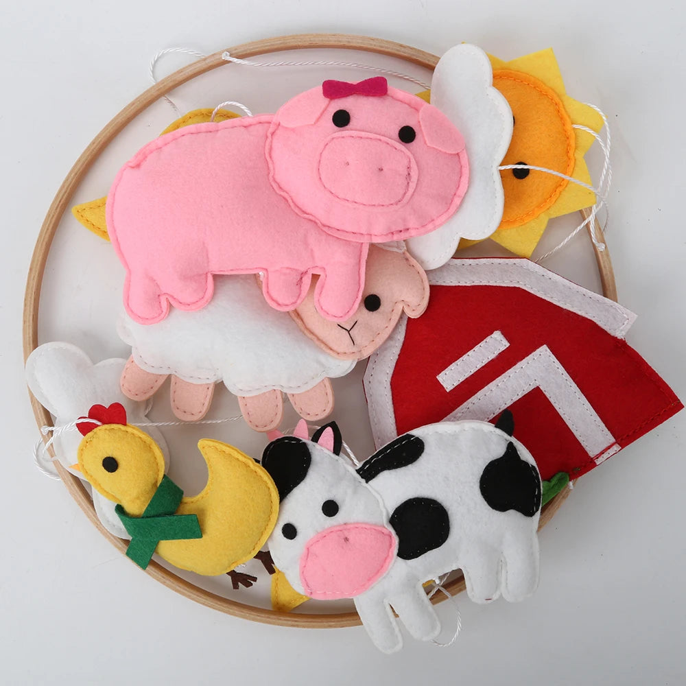 Barnyard Animals Felt Mobile - Handmade Nursery Decor