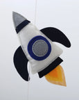 Space Nursery Mobile | Solar System Baby Crib Mobile with Felt Astronaut & Spaceship | Perfect Baby Shower Gift - Felt Rocket