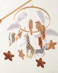 Nursery Mobile Elephant, Lion, giraffe, zebra on safari