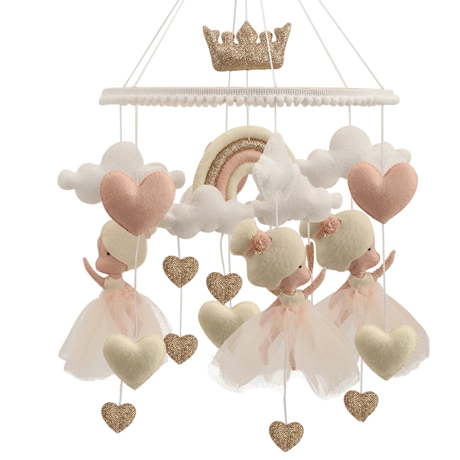 Princess Ballerina Baby Mobile | Handmade Felt Crib Mobile | Newborn Gift