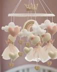 Princess Ballerina Baby Mobile | Handmade Felt Crib Mobile | Newborn Gift