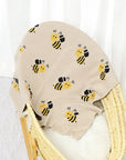 Soft Knit Busy Bee Baby Blanket | 100% Cotton, 70x90cm