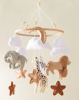 Nursery Mobile Elephant, Lion, giraffe, zebra on safari