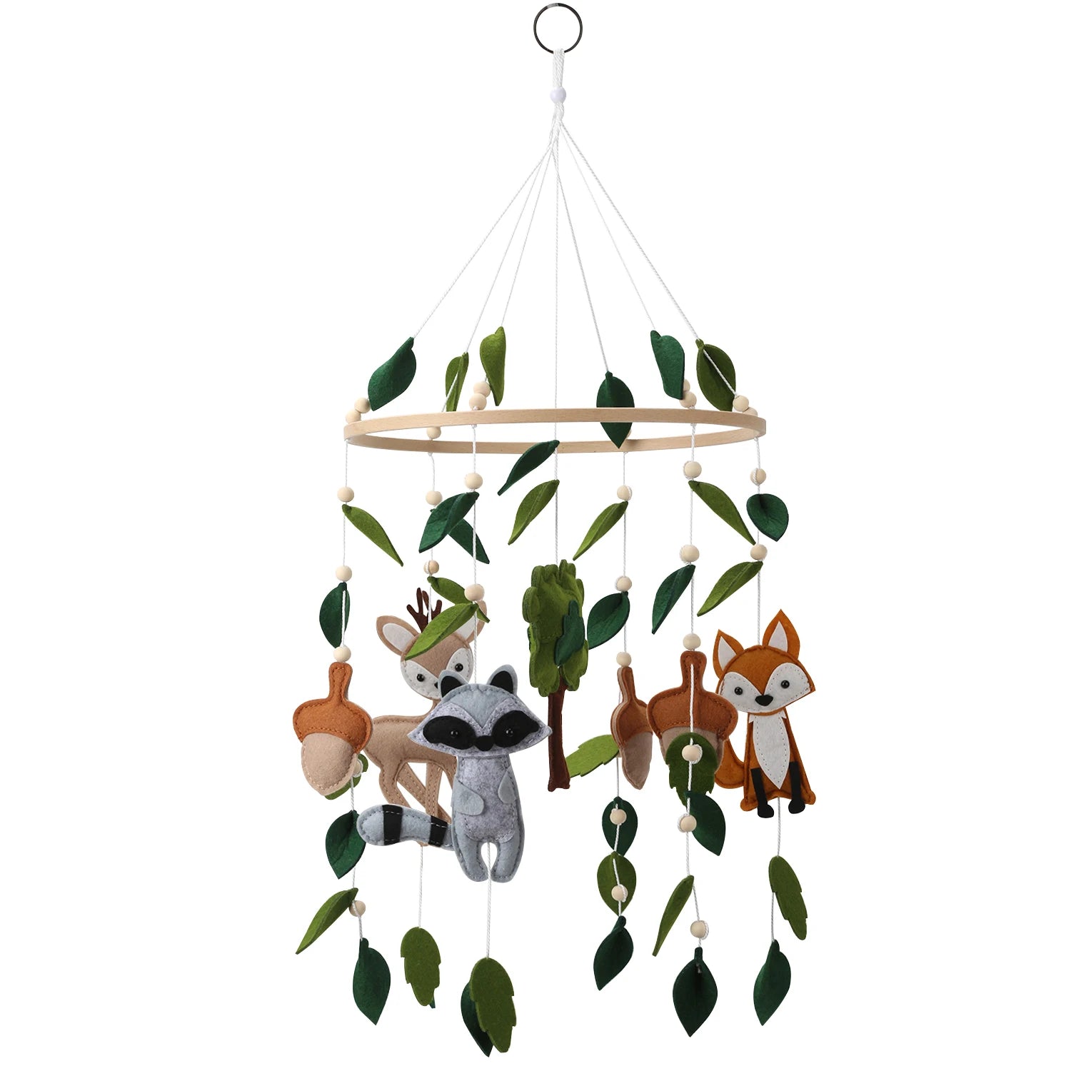 Woodland Felt Baby Nursery Mobile - Forest Animals Crib Cot Mobile