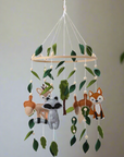 Woodland Felt Baby Nursery Mobile - Forest Animals Crib Cot Mobile