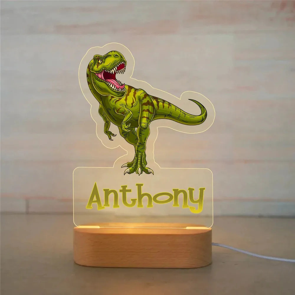 T rex - Personalised Dinosaur Night Light!