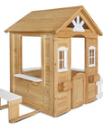 Lifespan Kids Teddy V2 Cubby House - Natural Wood | White Picket Fence & Mailbox