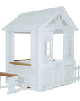 Lifespan Kids Teddy V2 Cubby House - White | Adorable Backyard Playhouse