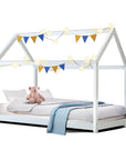 Artiss Bed Frame Wooden Kids House Frame - White CASA | Elegant & Safe Design