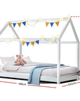 Artiss Bed Frame Wooden Kids House Frame - White CASA | Elegant & Safe Design