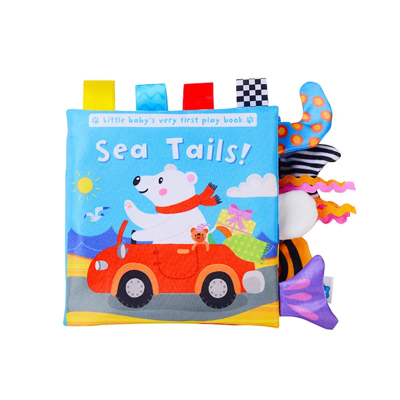 Animal Tails Cloth Educational Book for Babies Books Baby Stork Marine Animals 