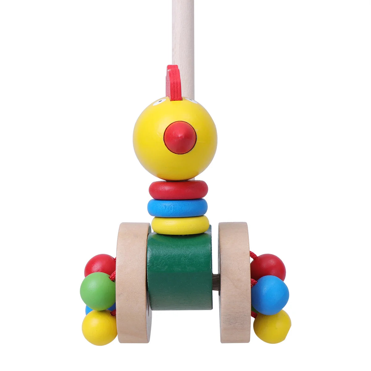 Animal Wooden Push Along Toy Walker for Toddlers Push & Pull Toys Baby Stork Chicken 